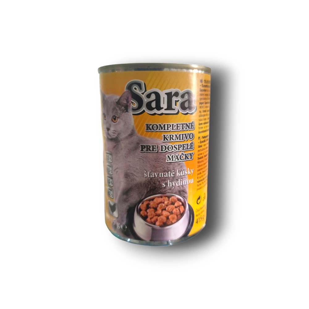 1000 x 1000 (474) SARA котешка консерва - пилешко 415 гр - Image 1
