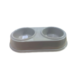 Двойна купа за кучета и котки GEORPLAST, 2 x 10 см, бежова - Image 2