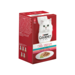 PURINA® GOURMET® Mon Petit за котки в зряла възраст,  Печено месо в сос с Риба, Асортимент, Мокра храна, Картонена кутия, 6х 50 g