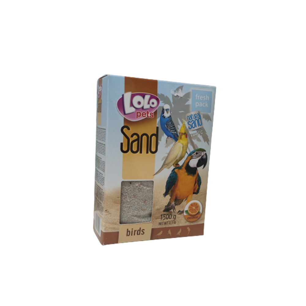Lolo Pets Пясък за птици с портокалов аромат, 1.5 килограма