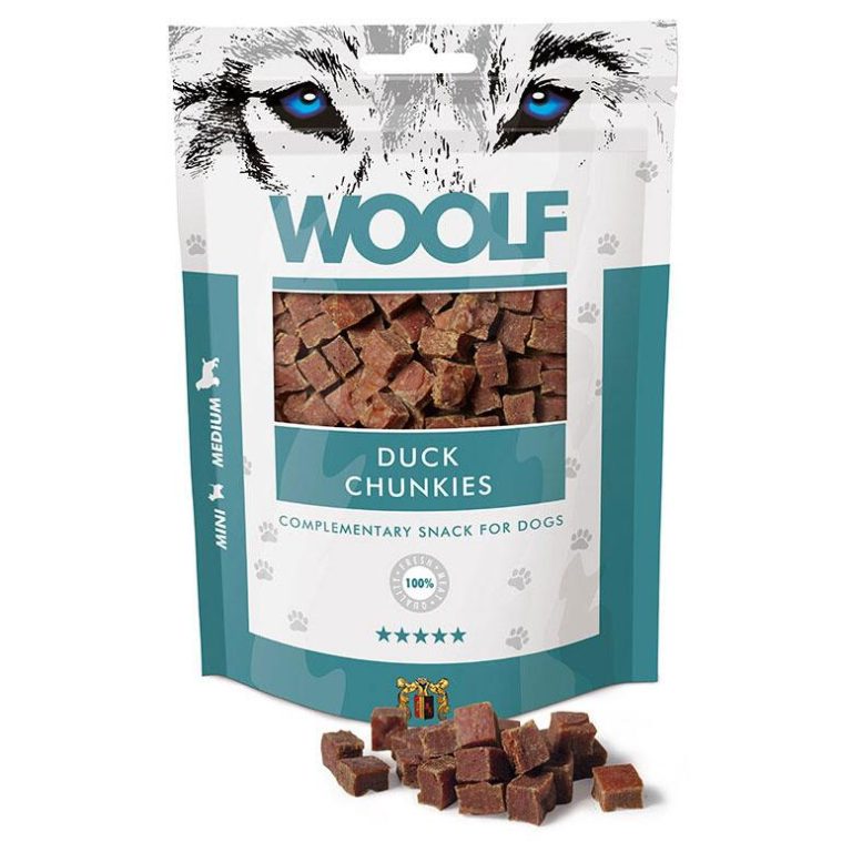 Woolf Duck Chunkies 100 г – лакомства за кучета с патешко месо