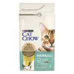 PURINA® CAT CHOW® Cat, Hairball Control с Naturium™,Пиле, суха, 1,5kg