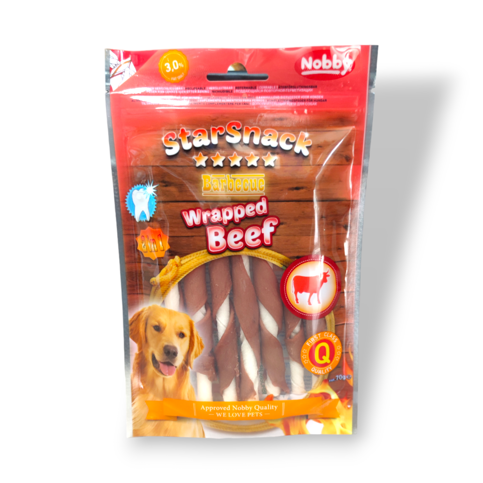 1000 x 1000-PhotoRoom(1) NOBBY, Лакомство StarSnack Barbecue Wrapped Beef 70 гр - Image 1