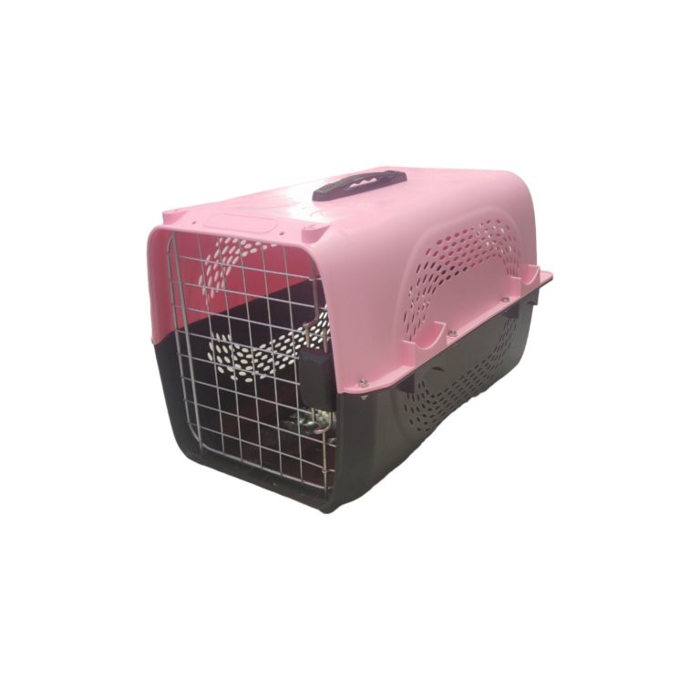 Транспортна клетка VEO AIRBOX One - Черно-розова, размер 48.5x32x30 см