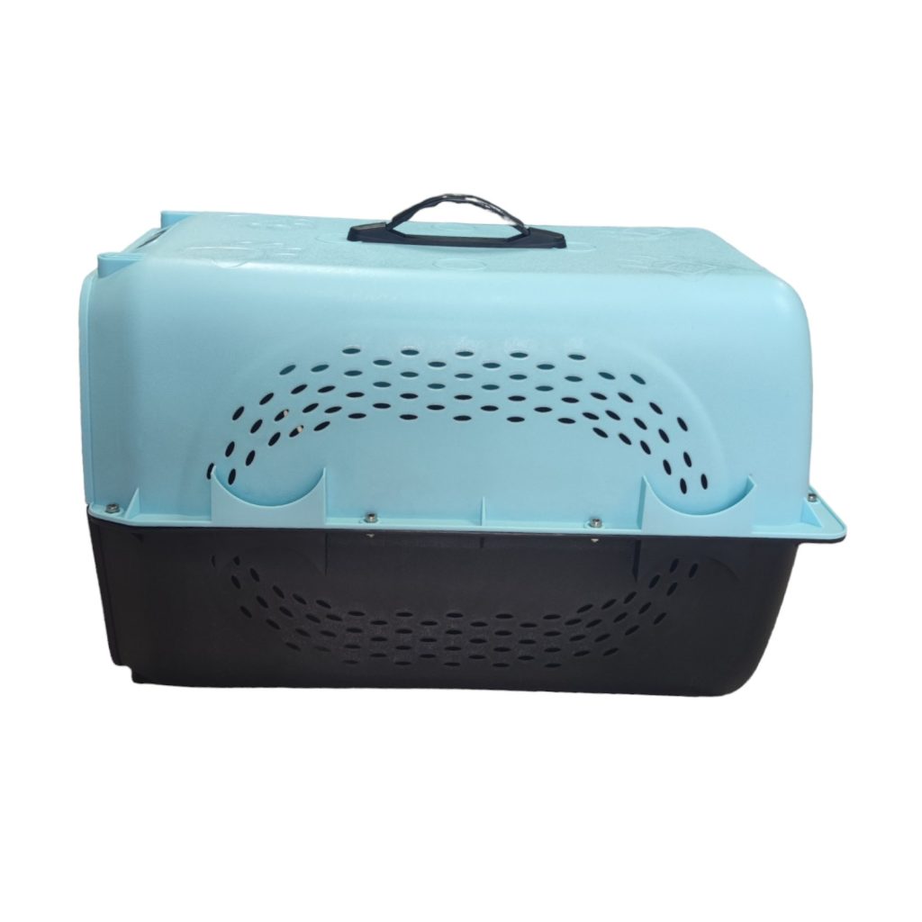 Транспортна клетка VEO AIRBOX Two - Черно-синя, размер 58x37x37 см