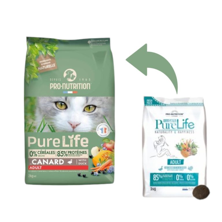 Pro-Nutrition Pure Life Cat Adult – Пълноценна храна за котки с патица, 2 кг