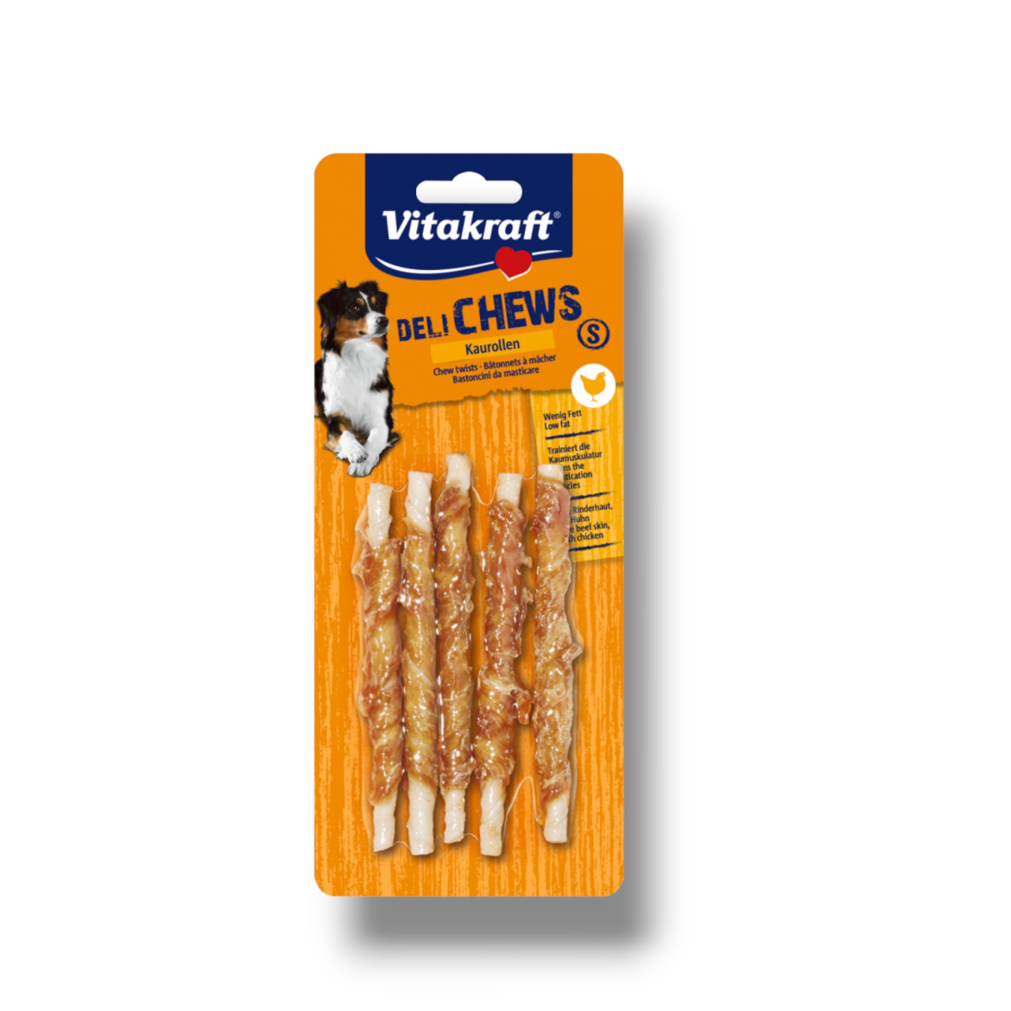 1000 x 1000-PhotoRoom (45) Vitakraft ®Лакомства за кучета от телешка кожа - Vitakraft Deli Chews - Спираловидни солети с пилешко месо, малки S, 5 бр. - Image 1