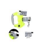 VEO, Двоен автоматичен повод  за кучета Nunbell, 3M прибираща се каишка за кучета с диспенсър за торбички + ярко фенерче. - Image 2