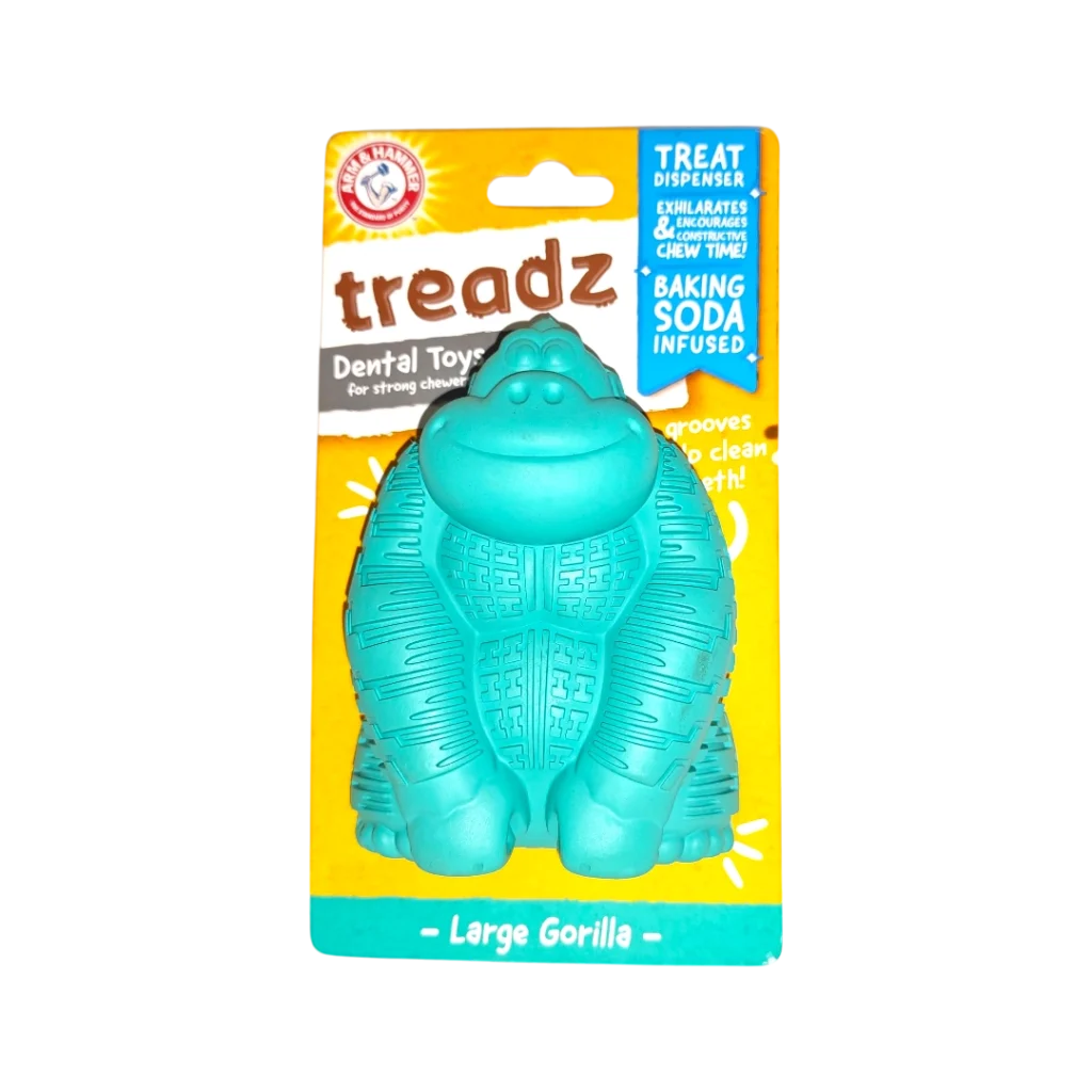 Голяма дентална играчка за куче Arm & Hammer Treadz – зелена горила в оригинална опаковка
