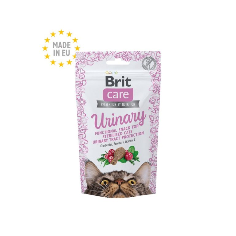 Brit Care Urinary – Функционални лакомства за котки, 50 грама