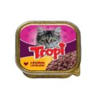 Мокра храна за котки Tropi, Пилешко,  100 гр