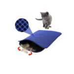 Petpretty – Постелка за котешка тоалетна с двуслойна структура, синя, 50 x 60 см