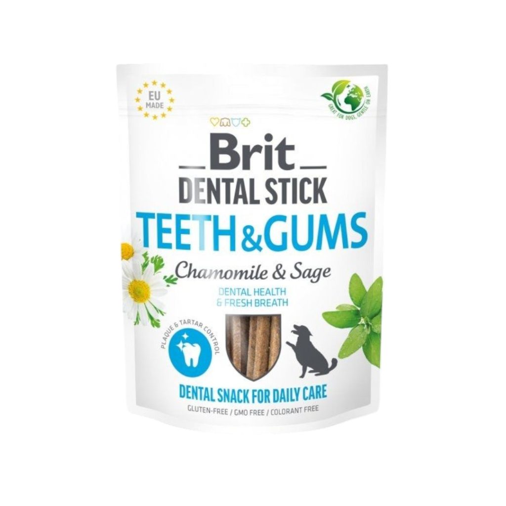 Brit Dental Stick Teeth & Gums – Лайка и Градински чай за кучета, 251 г
