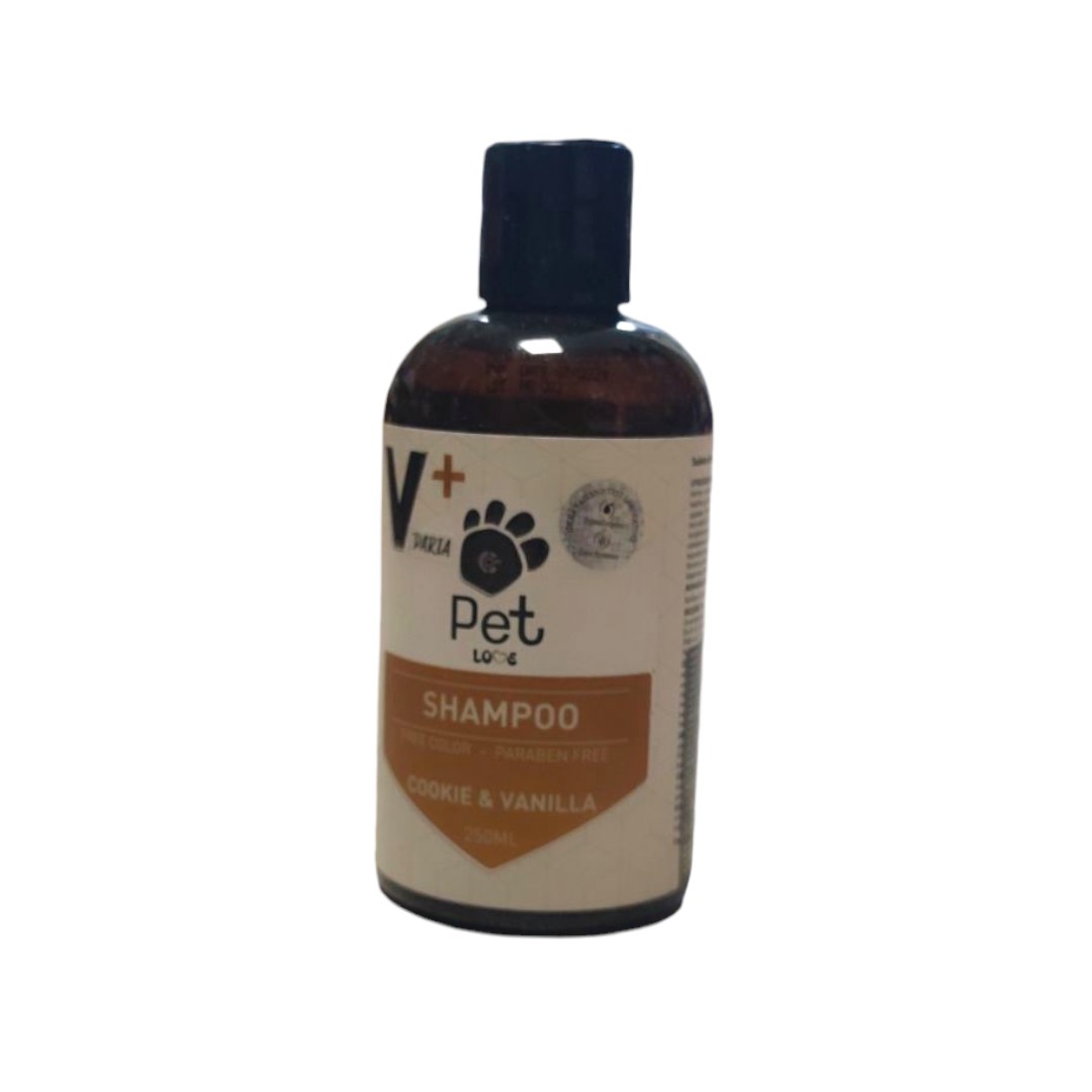 1-Photoroom (6) Pet Love V+ Shampoo – Шампоан с аромат на бисквитка и ванилия за домашни любимци, 250 мл