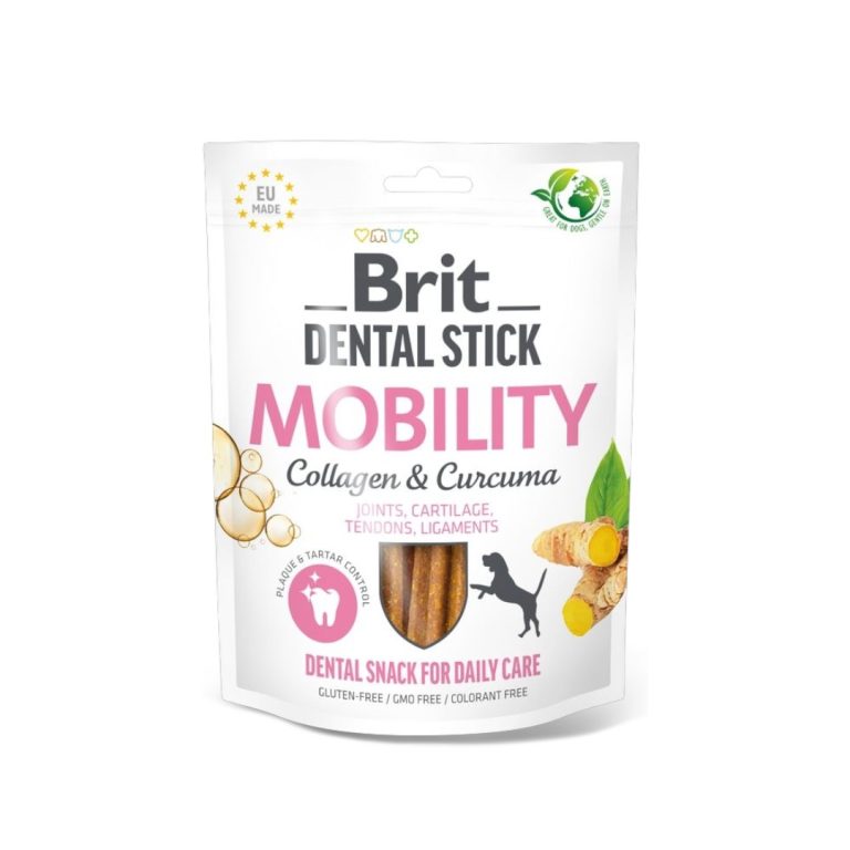 Brit Dental Stick Mobility – Колаген и Куркума за кучета, 251 г