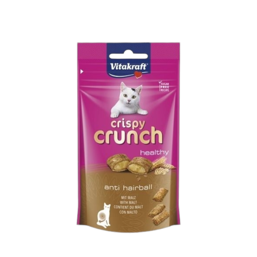 Лакомства за котки Vitakraft Crispy Crunch Anti Hairball, 60 г