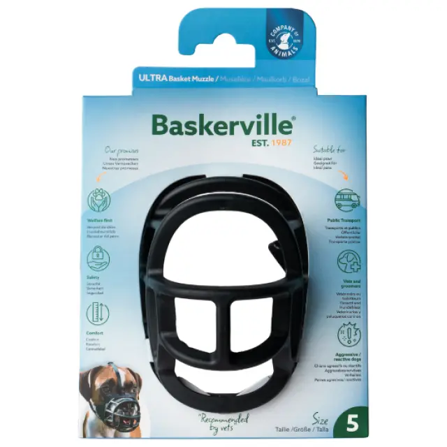 Намордник Baskerville Ultra, размер 5, подходящ за доберман, немска овчарка, лабрадор и др.