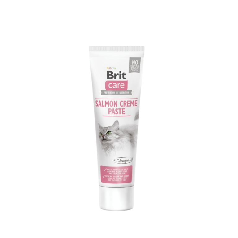 Brit Care Salmon Creme Paste – Паста със сьомга за котки с Омега-3, 100 грама