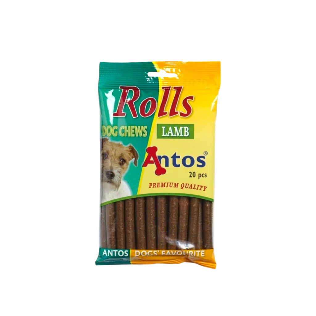 Лакомства за куче ANTOS ROLLS с агнешко - 20 бр., 200 гр.