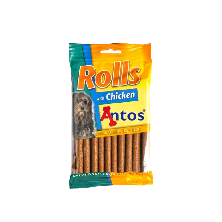 Лакомства за куче ANTOS ROLLS с пиле - 20 бр., 200 гр.