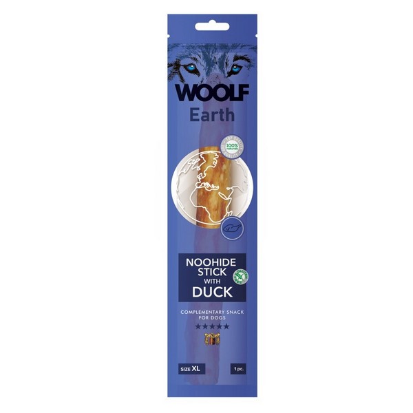 Woolf Earth NOOHIDE with Duck XL – натурално лакомство за кучета с патешко месо