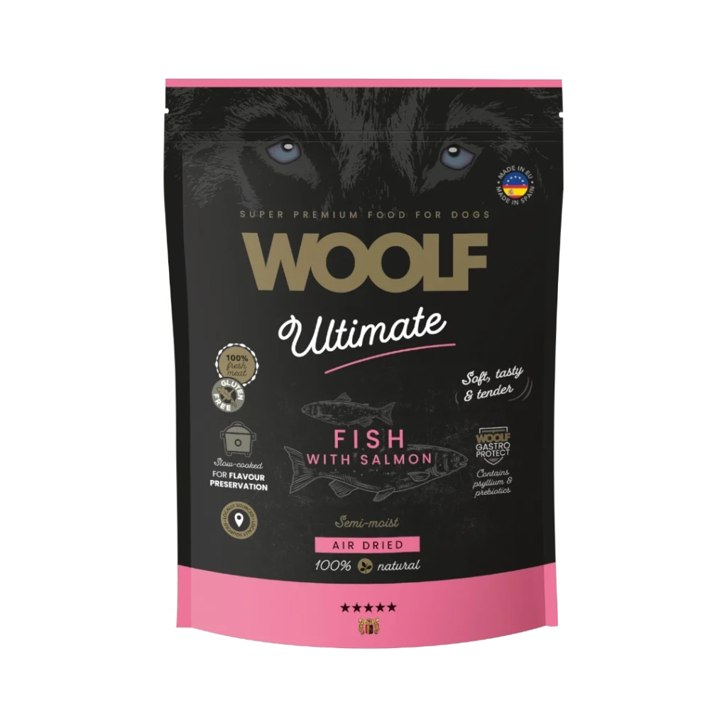 Woolf Ultimate Fish with Salmon 1 кг – полувлажна храна за кучета