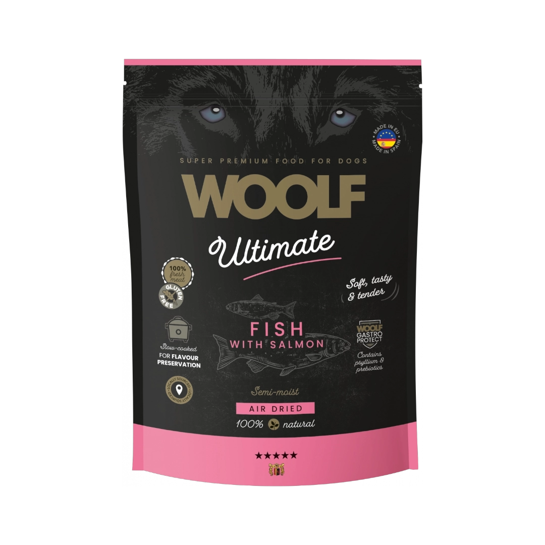1736450875325 Woolf Ultimate Fish with Salmon 1 кг – полувлажна храна за кучета