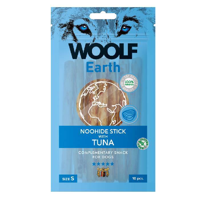 Woolf Earth NooHide Sticks S с риба тон 90 г – натурални лакомства за кучета с вкус на риба тон