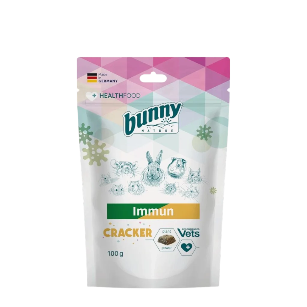 Bunny Nature Immun Cracker – имуностимулиращи бисквити за зайци и дребни гризачи 100 г – натурална защита всеки ден