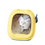 Котешка тоалетна с капак и лопатка 44х35х23 см – различни цветове - Image 4