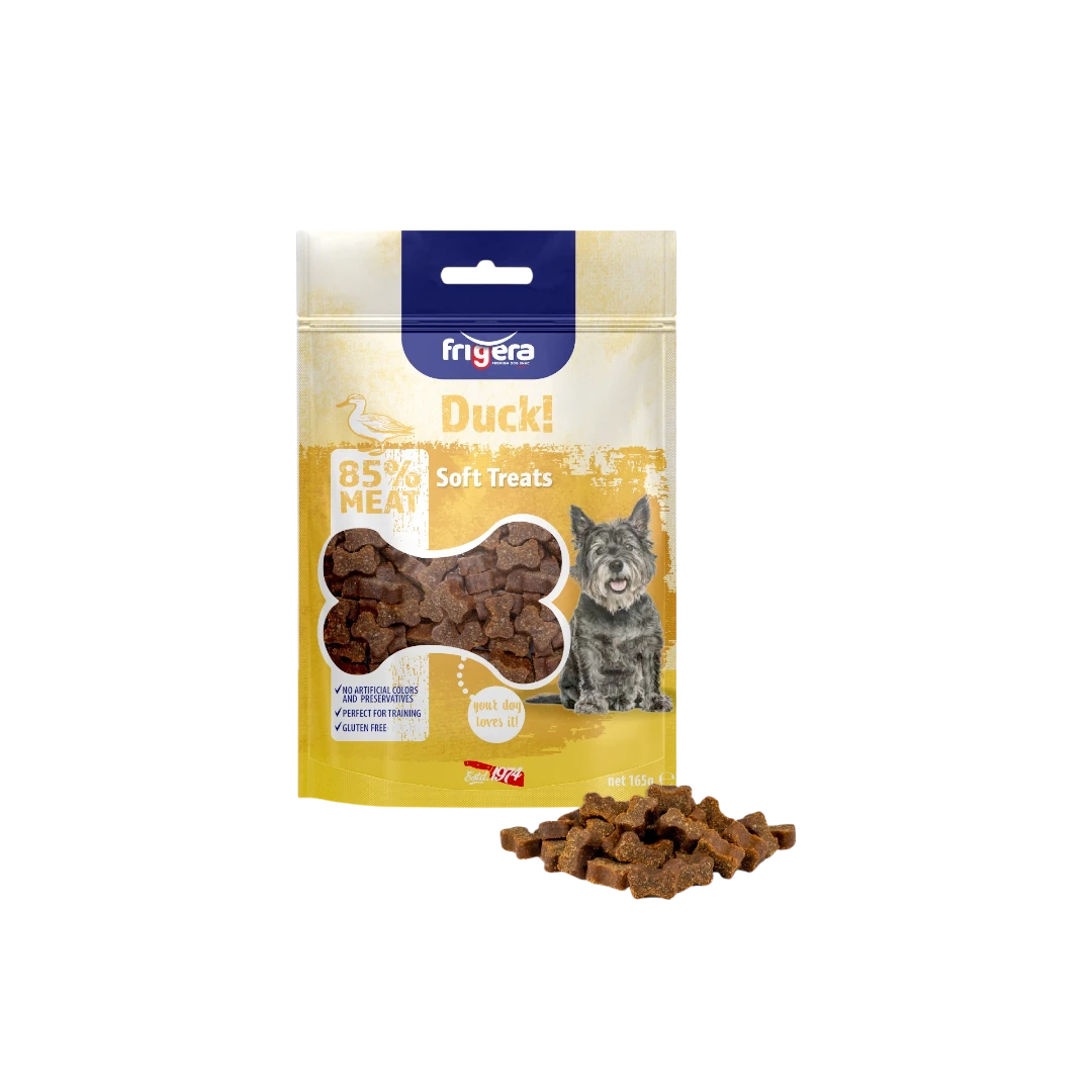 Semi-Moist Soft Treats Gluten Free High Meat Duck 165g-Photoroom friGERA кучешко полувлажно лакомство без глутен с високо съдържание на месо – патешко – 165 г - Image 1