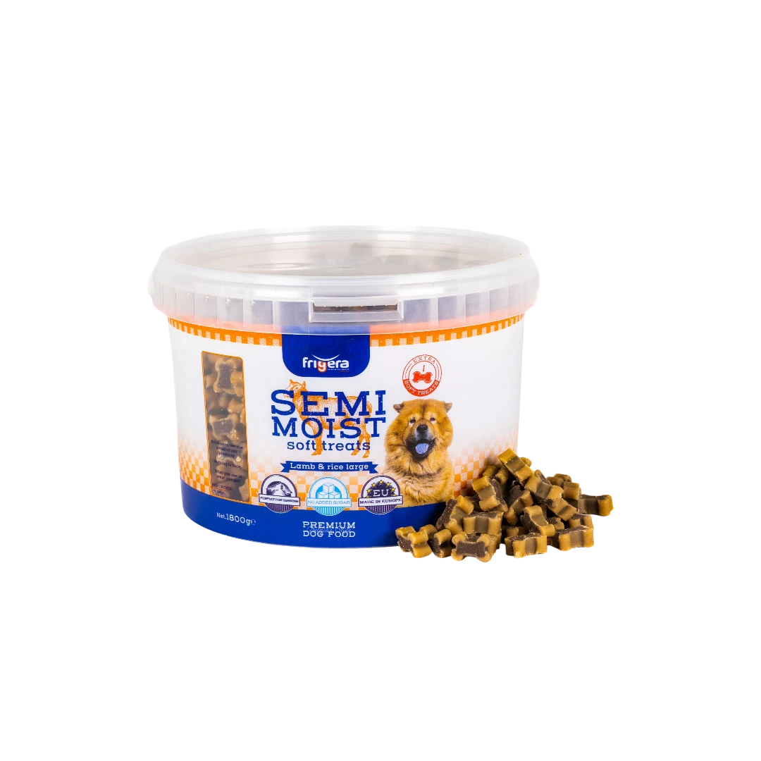 Semi-Moist Soft Treats Mini Hearts Mix (3) 500g-Photoroom (4) friGERA кучешко полувлажно лакомство с агнешко и ориз – 1800 г - Image 1