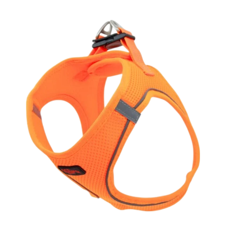 Natura Air-Net нагръдник Neon Orange – неоново оранжев нагръдник за кучета с дишаща материя и рефлектори