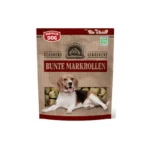 Perfecto Dog Bunte Markrollen – опаковка 400 г с големи бисквити за кучета, с пълнеж от костен мозък, месо и риба